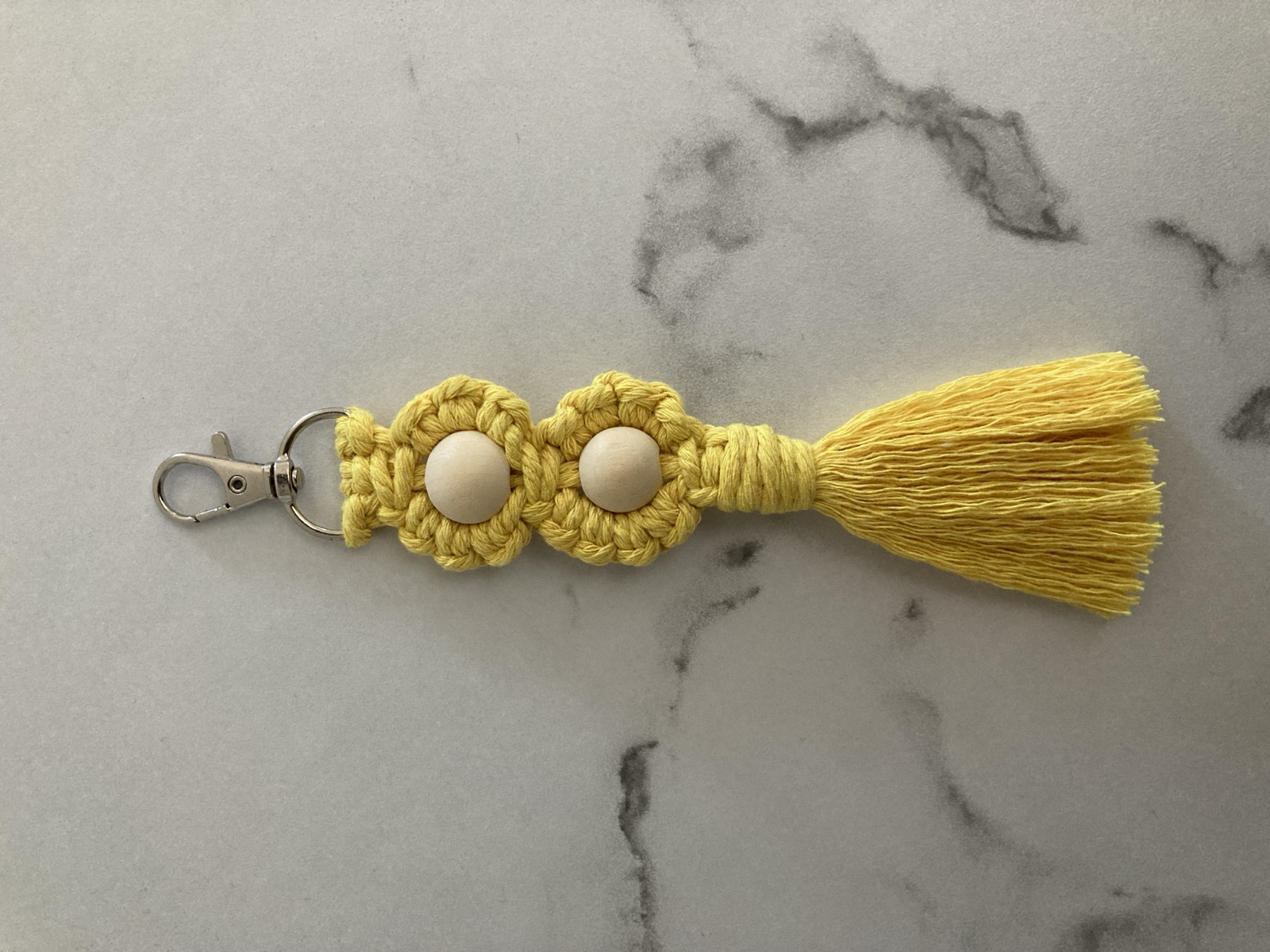 Macrame 2-Flower Key Chain, photo 2