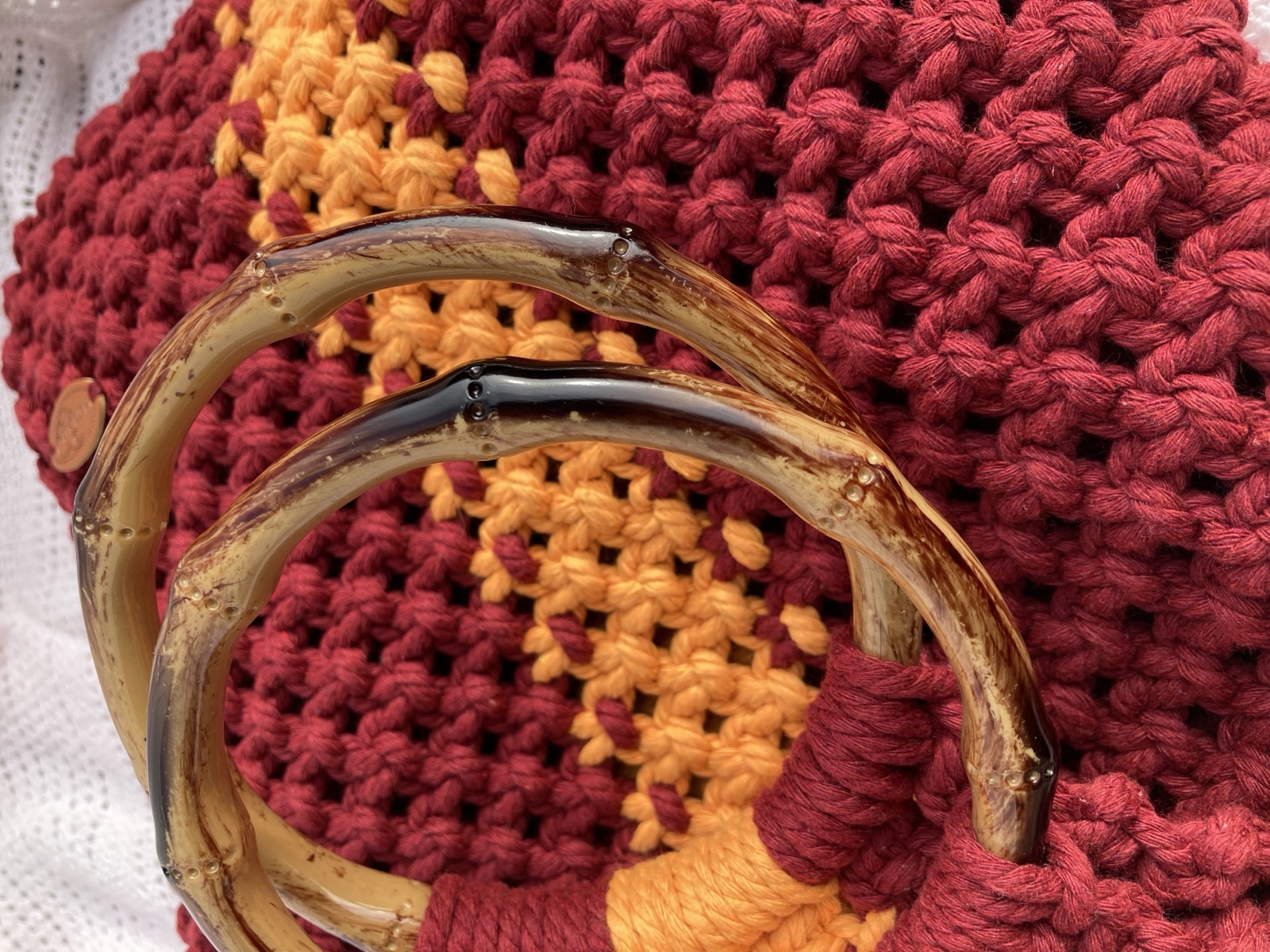 Centre-Stripe Macrame Bag, photo 2