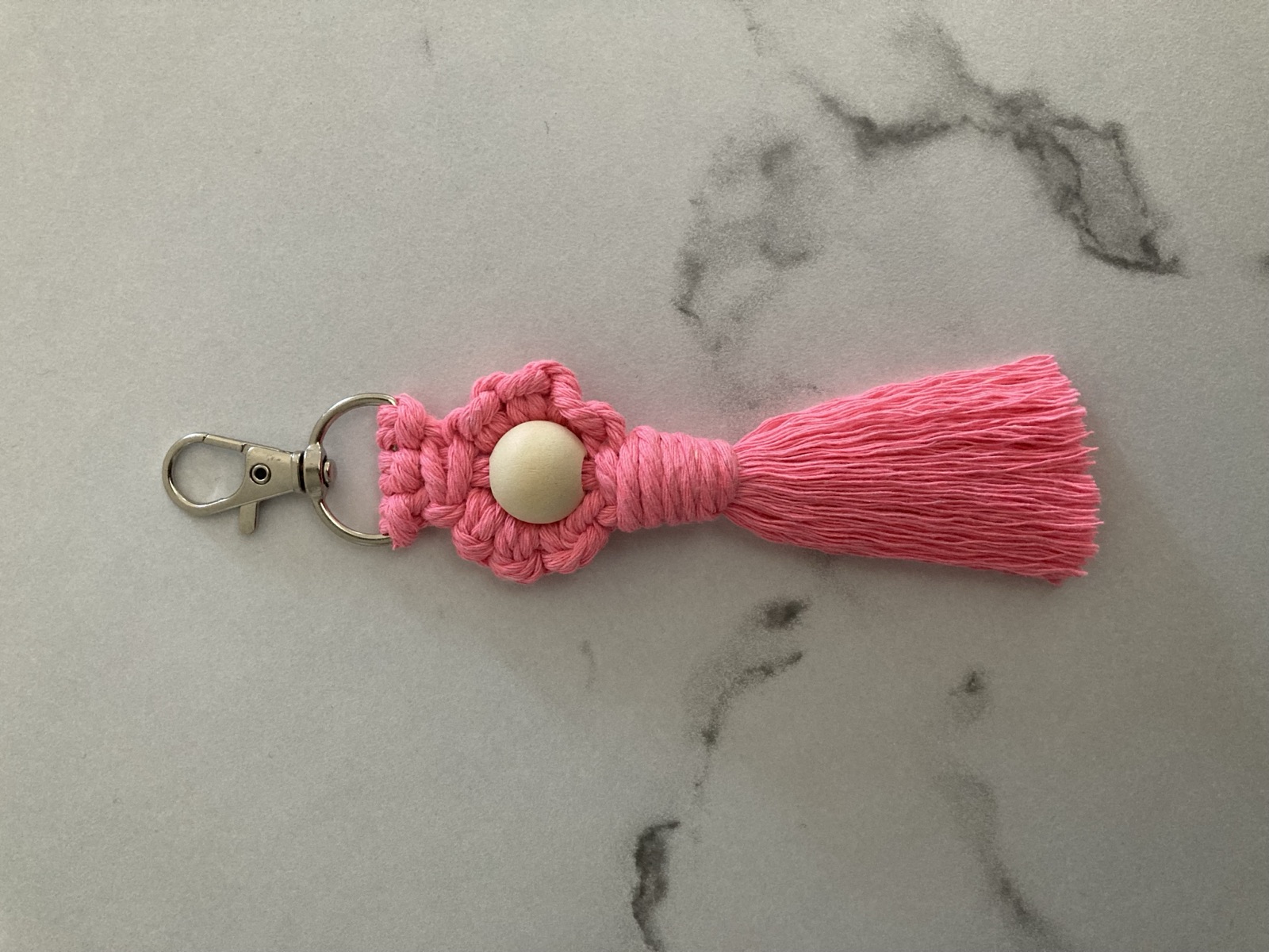 Macrame Flower Key Chain